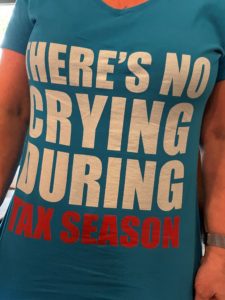no crying in tax season tshirt