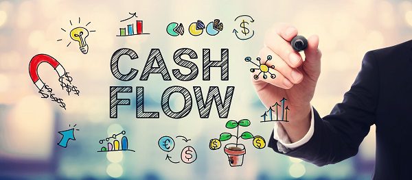Businessman drawing Cash Flow concept